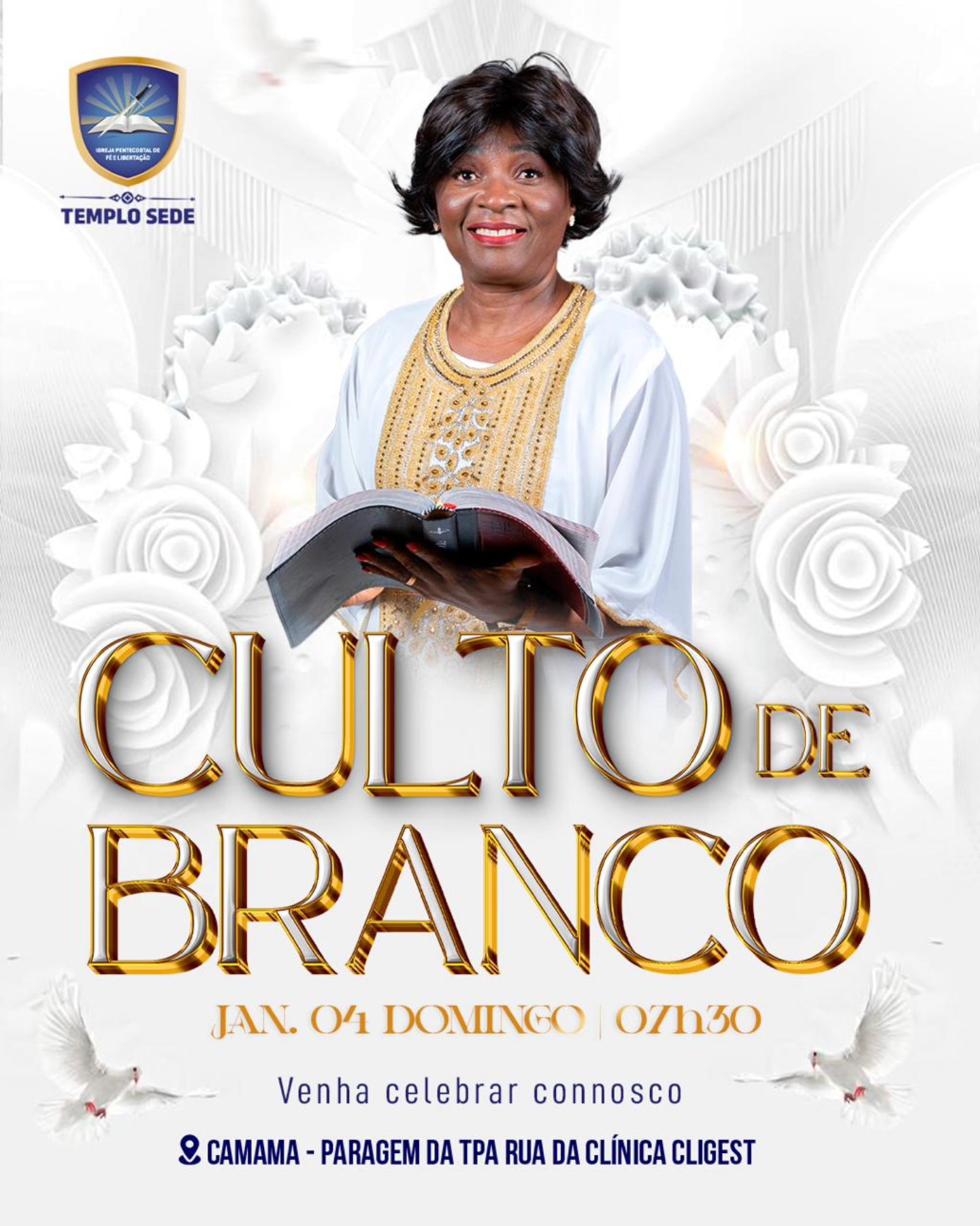 CULTO DE BRANCO MARCA INÍCIO DAS ACTIVIDADES ESPIRITUAIS DE 2026