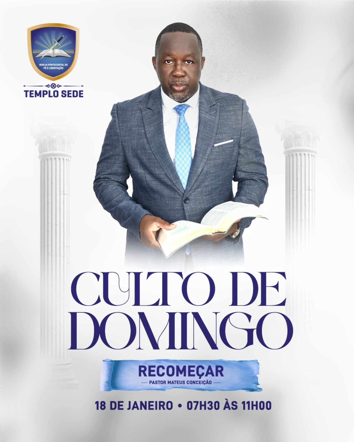 PASTOR MATEUS DA CONCEIÇÃO DESTACA O RECOMEÇO COMO OPORTUNIDADE DE RENOVAÇÃO ESPIRITUAL